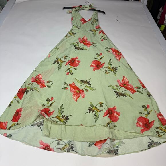 LK Bennett Kristen Pistachio Poppy Print
Cotton-Silk Backless Dress Size 2 - Picture 3 of 8